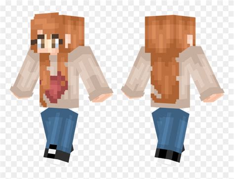 Heart Sweater - Minecraft Long Hair Skin Clipart (#698002) - PikPng