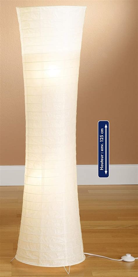 Trango Lampadaire Led Design Moderne I Lampe En Papier De Riz En Rond