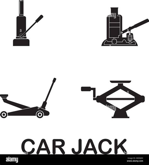 Hydraulic Jack Icon Vector Illustration Design Template Stock Vector