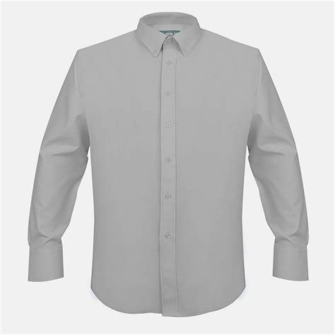 CAMISA OXFORD CLASSIC MANGA LARGA GRIS RopWork