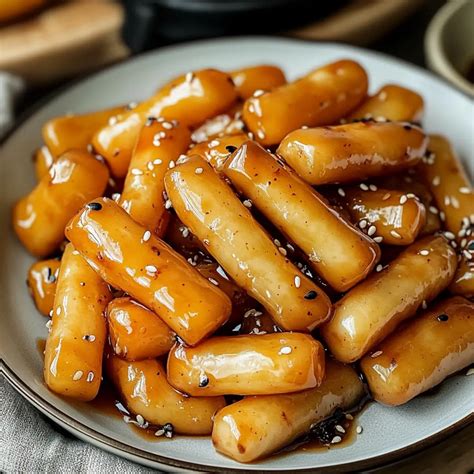 sweet soy butter korean rice cakes irresistibly chewy delight