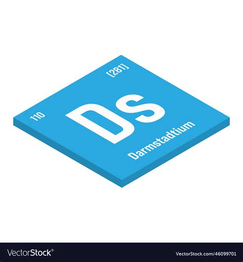 Darmstadtium Ds Periodic Table Element Royalty Free Vector