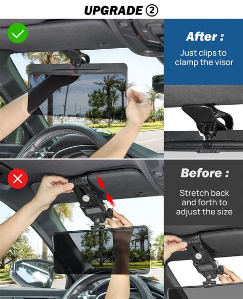 Joytutus Sun Visor For Car Universal Anti Glare Polarized Sun Visor