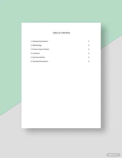 Business Impact Analysis Template - 12+ Word, PDF Format Download!