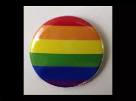 Rainbow Flag Pin Back Button Gay Pride LGBT 13 Sizes Available Round Lesbian Pin Badge Etsy
