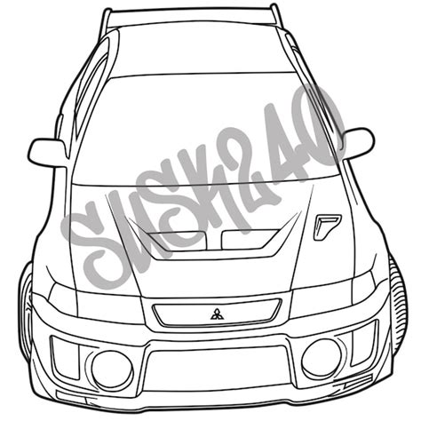 Evo X Outline Etsy