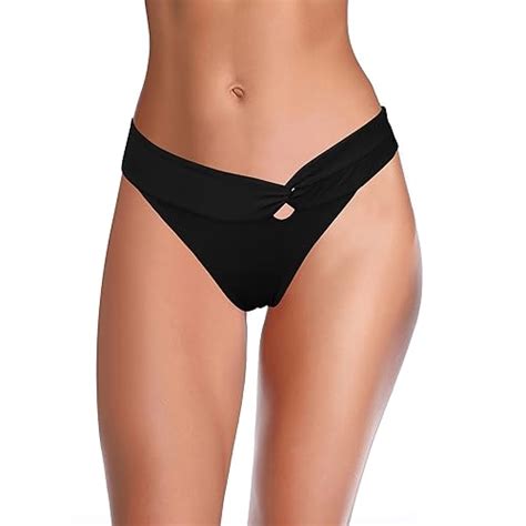 Snapklik SHEKINI Womens Bikini Bottom Low Waisted Swimsuit Twist