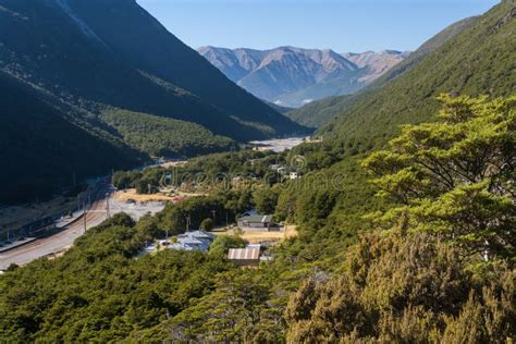 Arthur S Pass Village in New Zealand Stock Image - Image of ranges ...