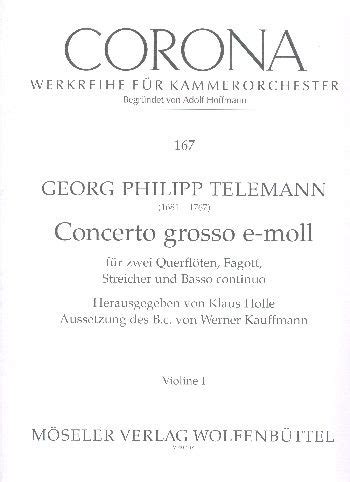 Concerto grosso e Moll TWV 52 e2 von Georg Philipp Telemann Noten für