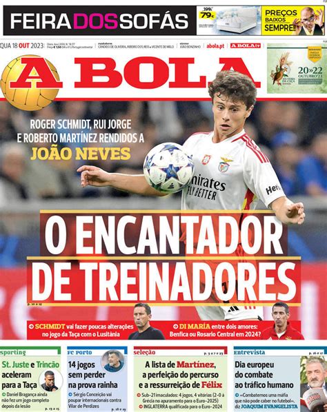 Capa Jornal A Bola 18 Outubro 2023 Capasjornais Pt