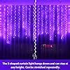 Amazon HXWEIYE 300LED Purple Fairy Curtain Hanging Lights With