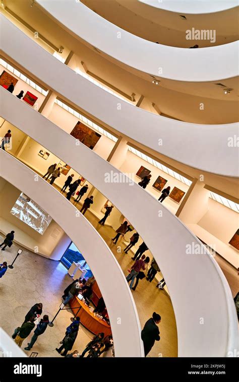 New York Manhattan United States Solomon R Guggenheim Museum Stock