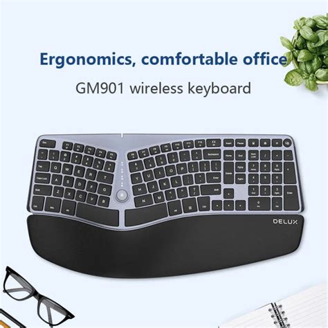 NEW Ergonomic keyboard Bluetooth 2.4 wireless dual fashion silent ...