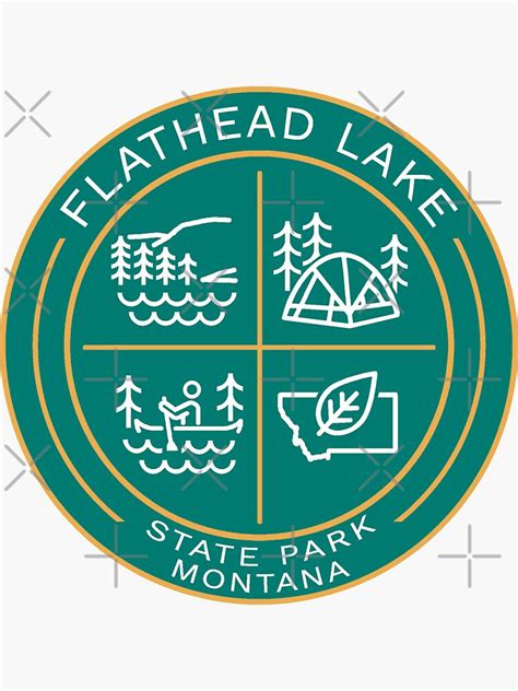 Flathead Lake State Park Heraldic Logo Sticker For Sale By Vanyakar