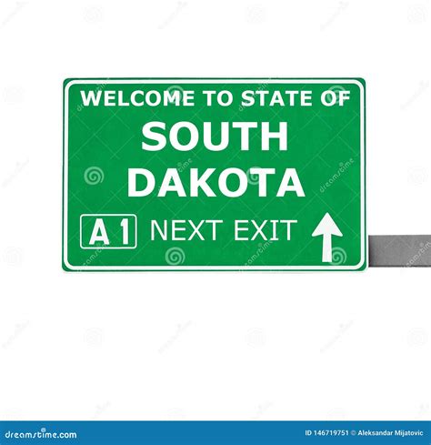 SOUTH DAKOTA Road Sign Isolated on White Stock Image - Image of ...