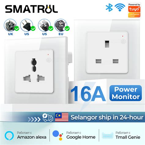 Smatrul Wifi Plug Socket Us Eu Uk Plug Power Monitor A Wifi Wall