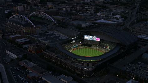 Safeco Field Aerial Pass June Stock Footage Video 100 Royalty Free