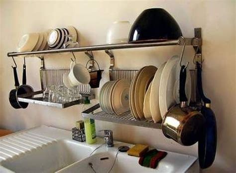 33 Inspiring Dish Rack Ideas For Your Kitchen - HOMYHOMEE