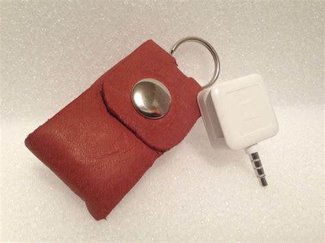 Square Credit Card Reader Leather Keychain Holder by TheSewLadi