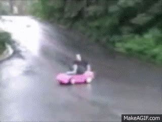 Funny Cartoon Car Crash Gif