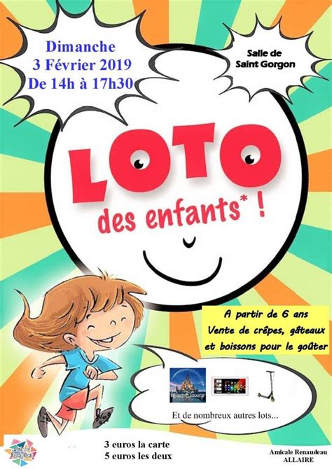 Loto Pour Enfants Saint Gorgon Le Blog R Cr Atiloups