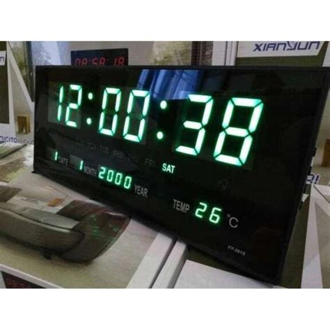 Promo Jam Meja Dan Dinding Digital Led Clock X Hijau Promo Diskon