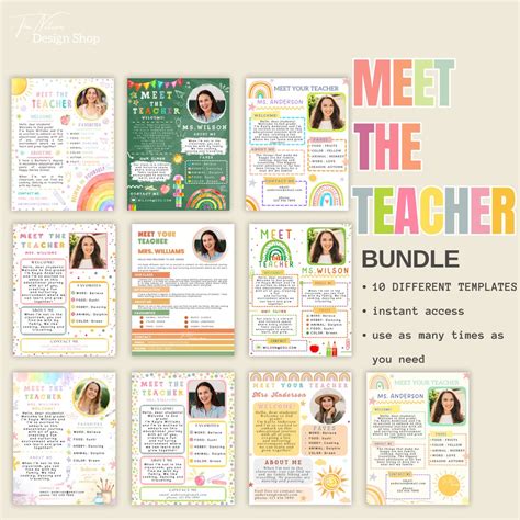 Meet The Teacher Template Bundle Meet The Teacher Kindergarten Letter