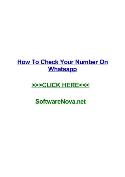 How To Check Your Number On Whatsapp By Saracymo Issuu