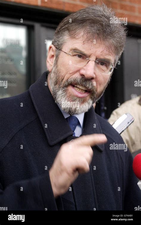 Sinn Fein President Gerry Adams speaking to the media. Mr Adams ...