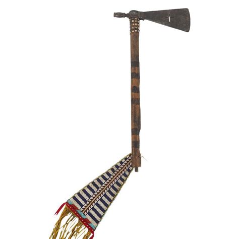 19th Cent Ceremonial Native American Pipe Tomahawk Auction