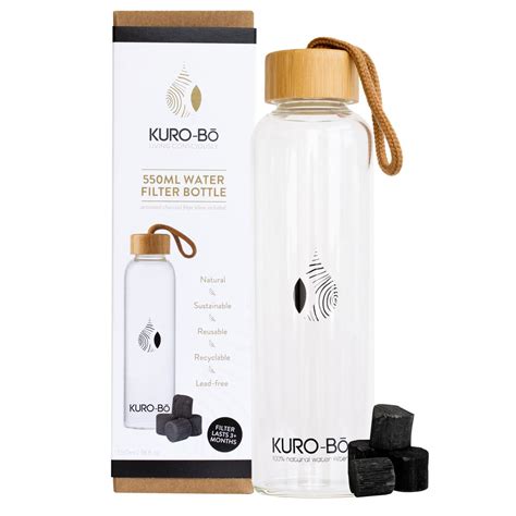 KURO-Bo - 550ml Go-Eco Glass Water Filter Bottle Set | Shop Today. Get ...