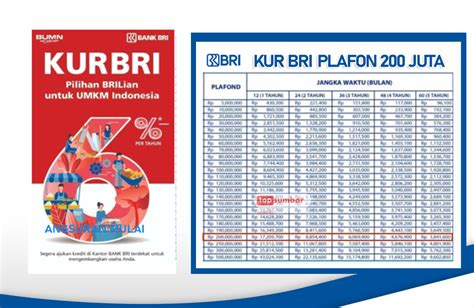 Update Tabel Angsuran KUR BRI 2023 Plafon Rp200 Juta Cicilan Mulai Rp3