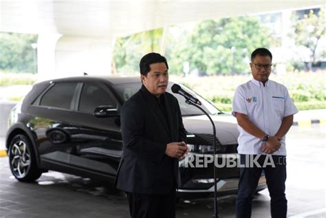 Erick Thohir Eselon I Dan II Kementerian BUMN Pakai Mobil Listrik