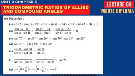 Trigonometry Lec Chap Msbte Diploma St Sem Basic