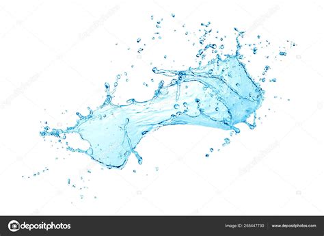 Blue water splash isolated on white background Stock Photo by ...