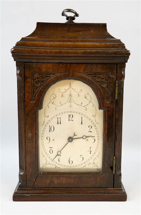 Lot Georgian Style Mahogany Bracket Mantel Clock