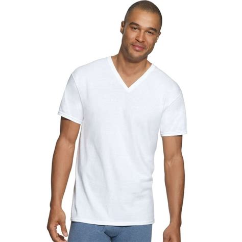 Hanes Mens Ultimate Comfortblend White V Neck Undershirt 3 Pack 2xl White Walmartca