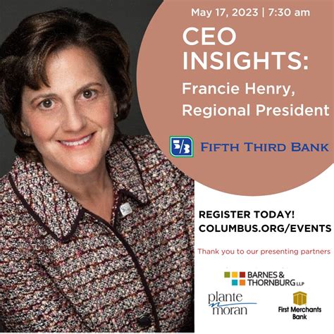 Columbus Chamber On Twitter Join Us For A Conversation With Francie