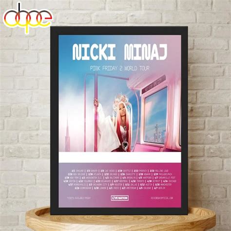 Nicki Minaj Pink Friday World Tour Poster Canvas Musicdope S