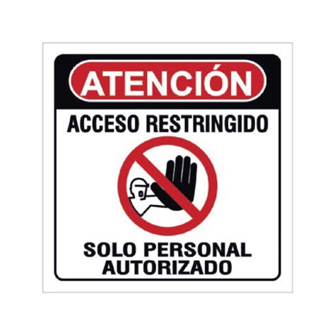 Señaletica Acceso Restringido Vands Digital Avisos En Acrílico