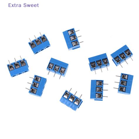 Extra Sweet 10pcs KF301 3P PITCH 5 0mm STRAIGHT PIN PCB 3Pin Screw