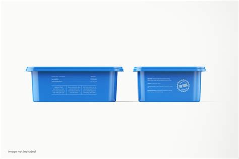 Premium Psd Ice Cream Tub Container Plastic Box Mockup