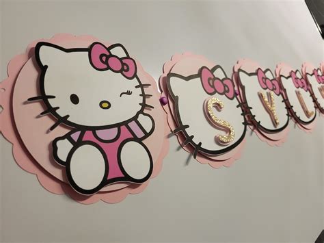 Hello Kitty Birthday Banner - Etsy