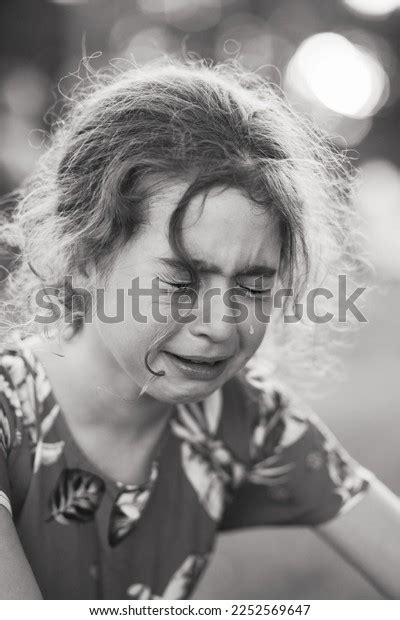 Black White Portrait Crying Sad Little Stock Photo 2252569647 | Shutterstock