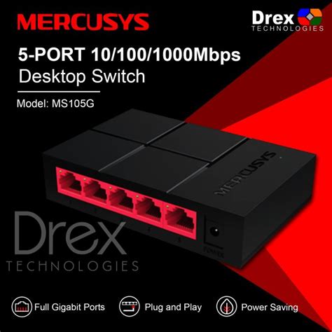 Mercusys Ms G Port Mbps Gigabit Desktop Switch Hub