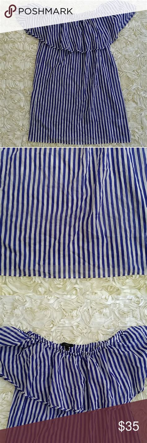 J Crew Blue And White Striped Summer Dress Sz Xs This Dress Is