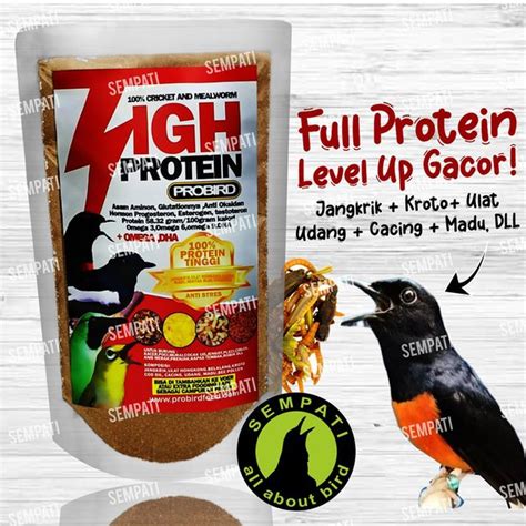 Jual PAKAN BURUNG MURAI KACER CUCAK HIJAU PLECI HIGH PROTEIN VOER