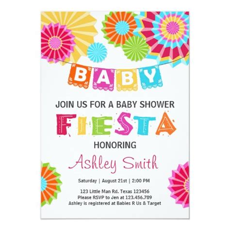 Fiesta Baby shower invitation Mexican baby shower | Zazzle