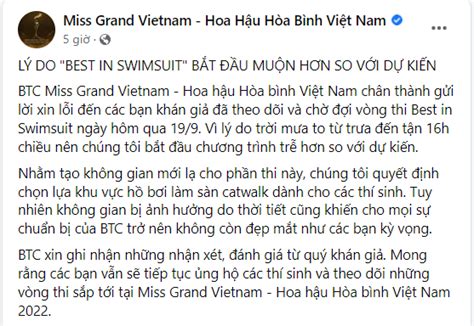 BTC Miss Grand Vietnam lên tiếng về phần thi trình diễn bikini gây nhiều tranh cãi