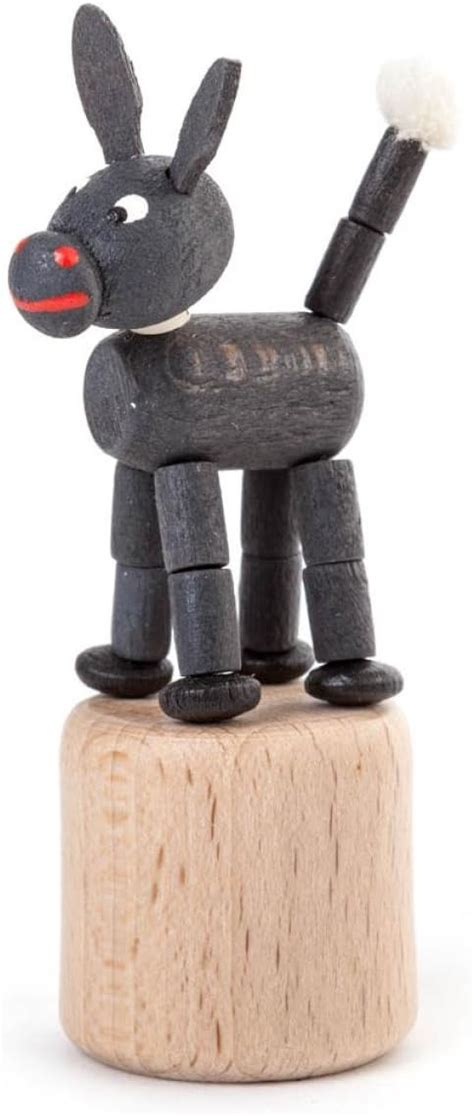 Wackeltier Wackelfigur Esel Figur Aus Holz Natur Cm Von Dregeno